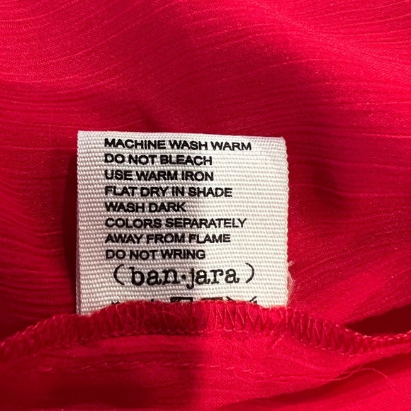 NWT Banjara Off Shoulder Bell Sleeve Red Top Blouse. Size Small - Picture 11 of 11